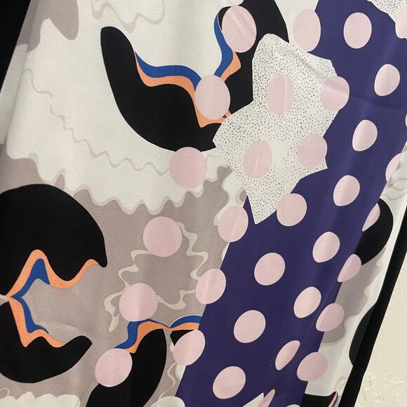 ~ Vtg 6 Diane Von Furstenberg Silk Dress Asami Print Graphic Abstract DVF Multi - Picture 2 of 16